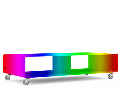 TV Lowboard R 200N Zweifarbig|Wunschfarbe zweifarbig (RAL Classic)|Industrierollen