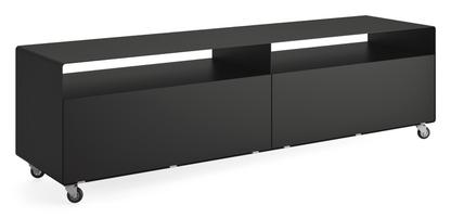 TV Sideboard R 110 Einfarbig|Tiefschwarz (RAL 9005)|Industrierollen