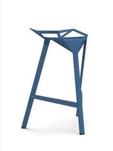 Stool_One 670 mm Küchenhöhe|Blau glänzend (5255)