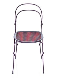 Vigna Chair Gestell weinrot - Sitz weinrot / rot