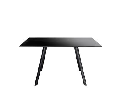 Pilo 139 x 139 cm|Beine schwarz, Tischplatte schwarz