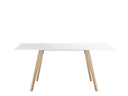 Pilo 160 x 85 cm|Beine naturfarben, Tischplatte weiß