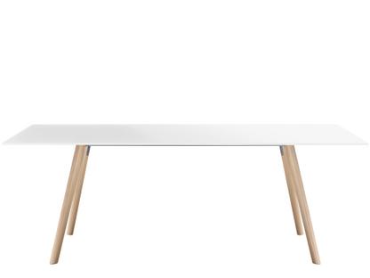 Pilo 200 x 90 cm|Beine naturfarben, Tischplatte weiß