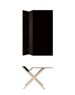 Kant Schreibtisch 160 cm|74 cm|FU (Sperrholz, Birke) Linoleum schwarz