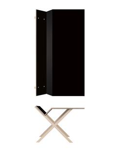 Kant Schreibtisch 190 cm|74 cm|FU (Sperrholz, Birke) Linoleum schwarz