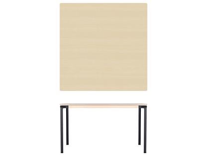 Seiltänzer Tisch 75 x 120 x 120 cm|Esche weiß geölt|Schwarz