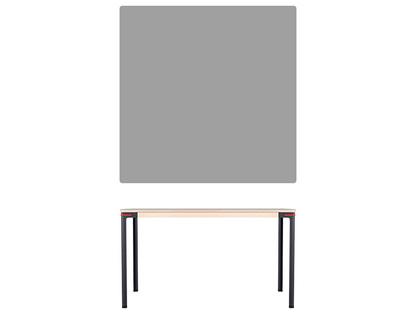 Seiltänzer Tisch 75 x 120 x 120 cm|Linoleum grau|rot