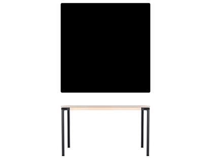Seiltänzer Tisch 75 x 120 x 120 cm|Linoleum schwarz|Schwarz