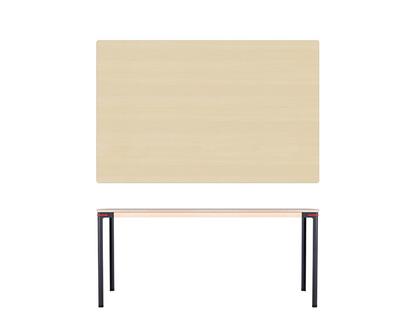 Seiltänzer Tisch 75 x 160 x 90 cm|Esche weiß geölt|rot