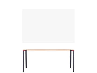 Seiltänzer Tisch 75 x 160 x 90 cm|Laminat seidenmatt weiß|Schwarz
