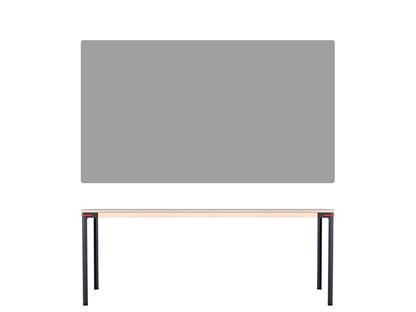 Seiltänzer Tisch 75 x 190 x 90 cm|Linoleum grau|rot