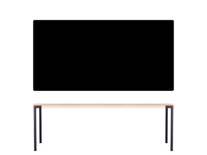 Seiltänzer Tisch 75 x 220 x 90 cm|Linoleum schwarz|rot