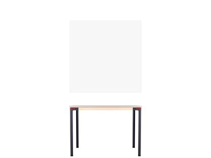 Seiltänzer Tisch 75 x 90 x 90 cm|Laminat seidenmatt weiß|Schwarz