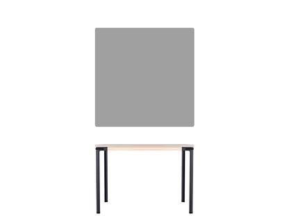 Seiltänzer Tisch 75 x 90 x 90 cm|Linoleum grau|Schwarz