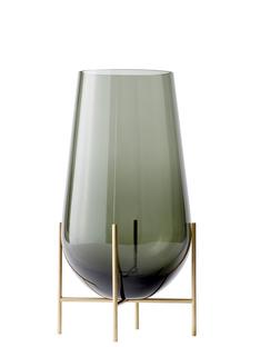 Échasse Vase Medium (H 45 cm, Ø 22/15 cm)|Rauchig / Gebürstetes Messing