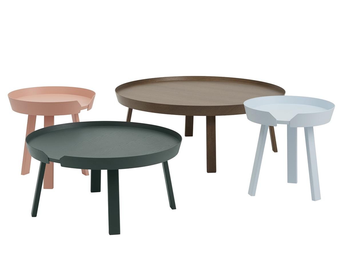 Muuto Around Coffee Table, Klein (H 46 x Ø 45 cm), Esche schwarz von Thomas Bentzen, 2011