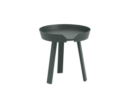 Around Coffee Table Klein (H 46 x Ø 45 cm)|Esche dunkelgrün