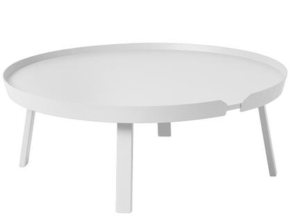 Around Coffee Table XL (H 36 x Ø 95 cm)|Esche weiß