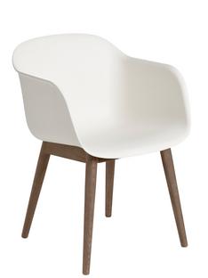 Fiber Armchair Wood Natural white / dunkelbraun