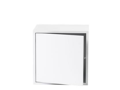 Stacked Regal System M (43,6 x 43,6 x 35 cm)|Mit Tür|Weiß