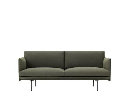 Outline Sofa Zweisitzer|Stoff Fiord 961 - Greyish-green