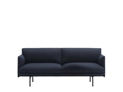 Outline Sofa Zweisitzer|Stoff Vidar 554 - Black blue