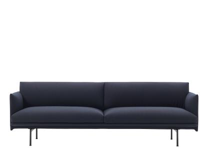 Outline Sofa Dreisitzer|Stoff Vidar 554 - Black blue