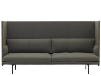 Outline Highback Sofa Dreisitzer|Stoff Fiord 961 - Greyish-green