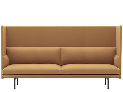 Outline Highback Sofa Dreisitzer|Stoff Vidar 472 - Mustard