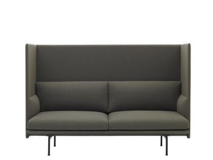 Outline Highback Sofa Zweisitzer|Stoff Fiord 961 - Greyish-green