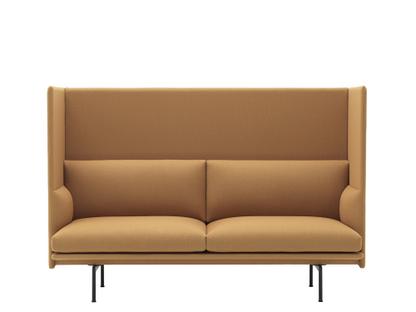 Outline Highback Sofa Zweisitzer|Stoff Vidar 472 - Mustard