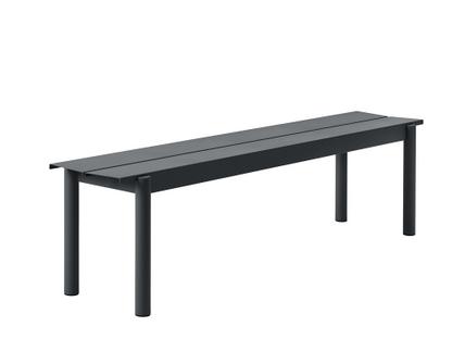 Linear Outdoor Bench  L 170 x B 39 cm|Schwarz