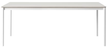 Base Table L 190 x B 85 cm|Laminat weiß mit Sperrholzkante|Weiß