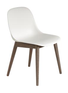 Fiber Side Chair Wood Natural white / dunkelbraun