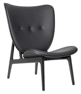 Elephant Lounge Chair Leder Dunes anthrazit|Eiche schwarz gebeizt