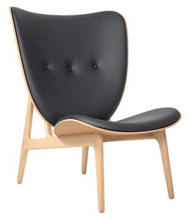 Elephant Lounge Chair Leder Dunes anthrazit|Eiche natur