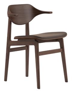 Bufala Dining Chair Eiche dunkel geräuchert|Leder Dunes dark brown