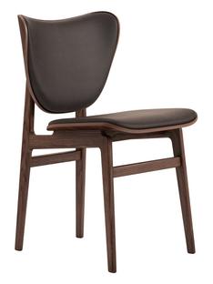 Elephant Dining Chair Eiche dunkel geräuchert|Leder Dunes dark brown