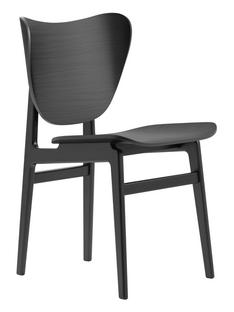 Elephant Dining Chair Eiche schwarz lackiert|Ohne Sitzpolster