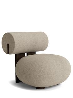 Hippo Lounge Chair Wolle Bouclé sand|Eiche dunkel geräuchert