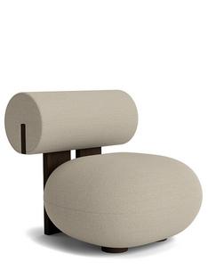 Hippo Lounge Chair Stoff Hallingdal off-white|Eiche dunkel geräuchert