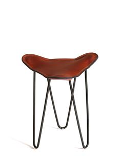 Trifolium Stool Cognac|Stahl, schwarz pulverbeschichtet