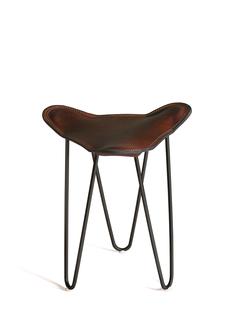 Trifolium Stool Mokka|Stahl, schwarz pulverbeschichtet