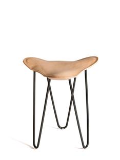 Trifolium Stool Natur|Stahl, schwarz pulverbeschichtet