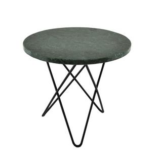 Mini O Table Grün Indio|Stahl, schwarz pulverbeschichtet