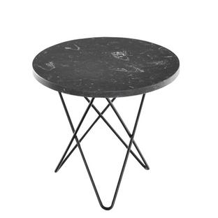 Mini O Table Schwarz Marquina|Stahl, schwarz pulverbeschichtet