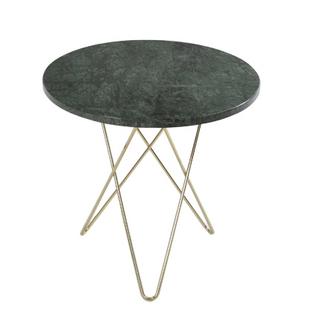 Tall Mini O Table Grün Indio|Messing