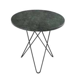 Tall Mini O Table Grün Indio|Stahl, schwarz pulverbeschichtet