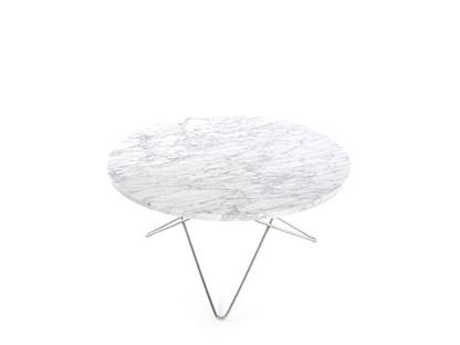 O Table Weiß Carrara|Edelstahl