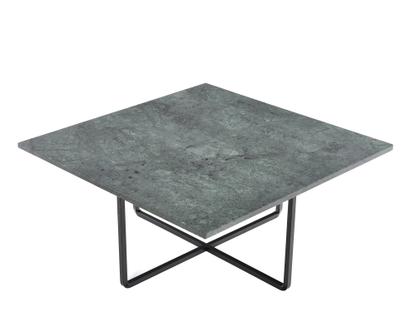 Ninety Table Groß (H 35 x B 80 x T 80 cm)|Grün Indio|Stahl, schwarz pulverbeschichtet